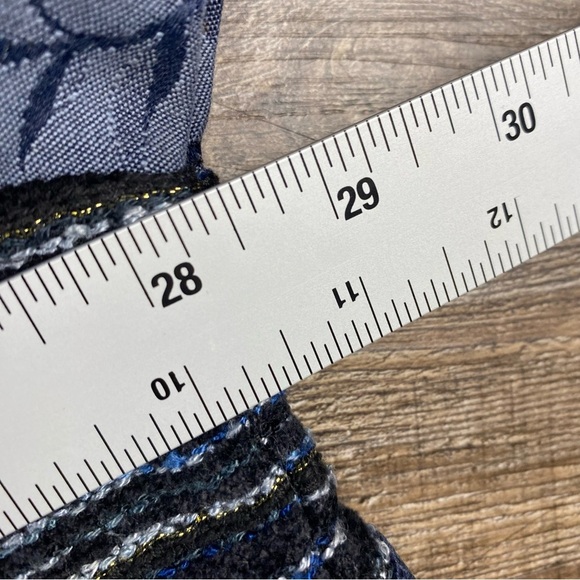 Vintage TANTRUMS Coat Women 3X Blue Patchwork Floral Beaded Viscose Art To Wear - Picture 7 of 9